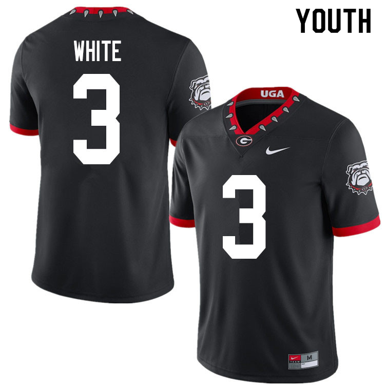 2020 Youth #3 Zamir White Georgia Bulldogs Mascot 100th Anniversary College Football Jerseys Sale-Bl